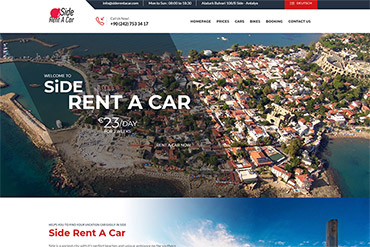 Side Rent A CAr Website Tasarımı